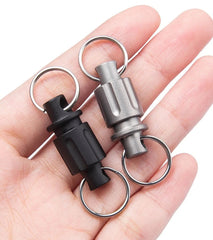 Mini Titanium Alloy Insert Buckle Gimbal Ring Portable Double Keyring Cutter EDC 07FC0E-D4 - KOEEK