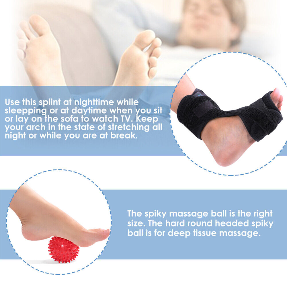 new Adjustable Plantar Fasciitis Dorsal Night And Day Splint With Spiky Massage A koeek - KOEEK