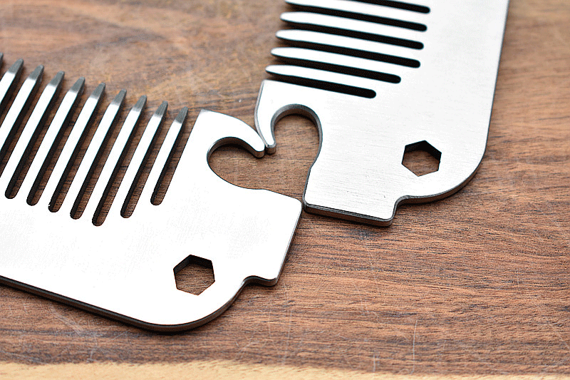 EDC 304 Stainless Steel Multi Tool Comb Bottle Opener Wrench Pocket Massage Comb 07FC0E-D4 - KOEEK