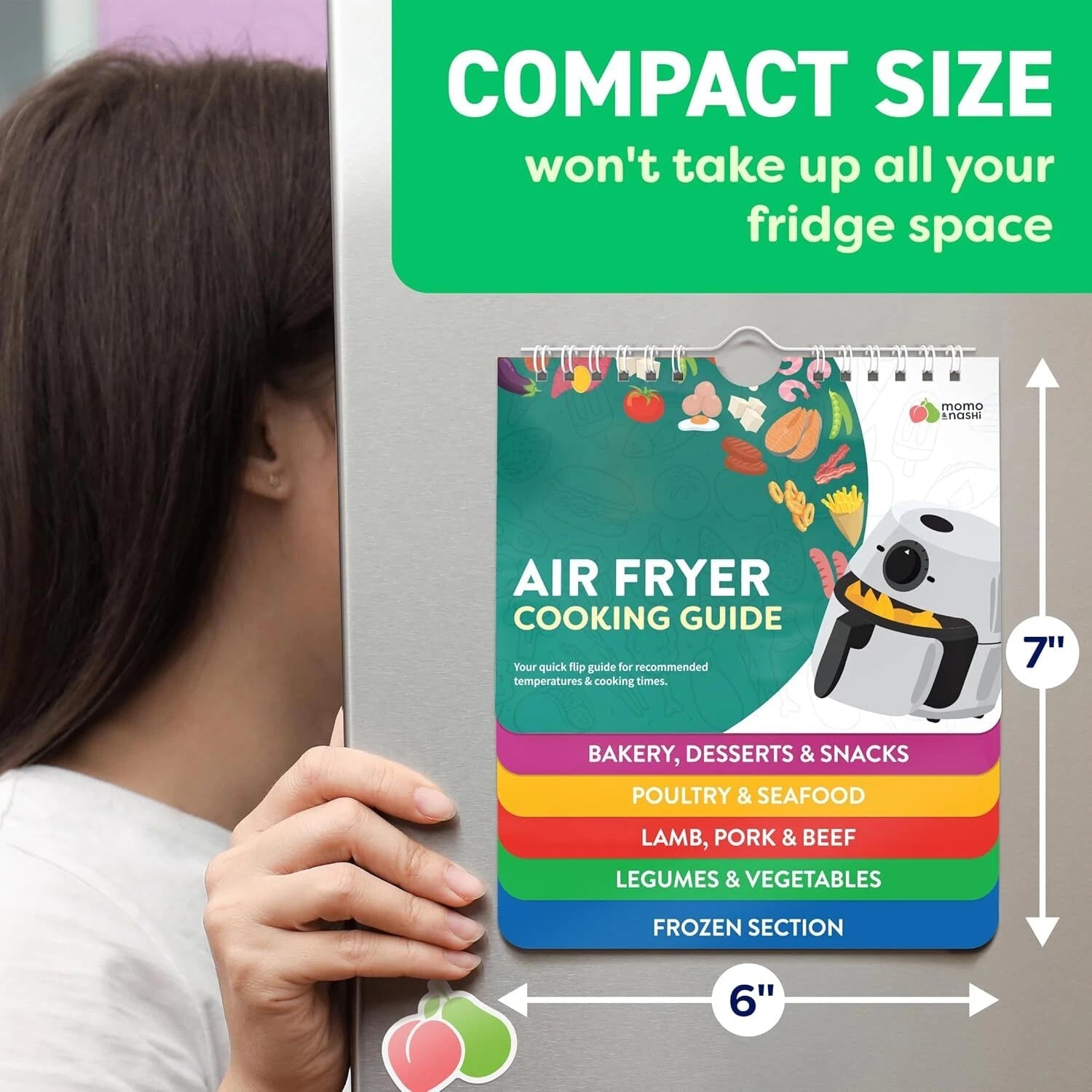 Air Fryer Cheat Sheet Magnets Cooking Guide Booklet - Air Fryer Cookbooks 07FC0E-D4 - KOEEK