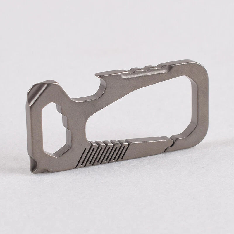 EDC Outdoor Titanium TC4 Key Chain Carabiner Bottle Opener Portable Multi Tool 07FC0E-D4 - KOEEK