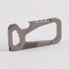 EDC Outdoor Titanium TC4 Key Chain Carabiner Bottle Opener Portable Multi Tool 07FC0E-D4 - KOEEK