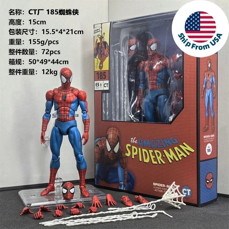 CT Toys MAFEX No.185 SPIDER-MAN CLASSIC COSTUME Ver. 1/12 Action Figure US STOCK 07FC0E-D4 - KOEEK