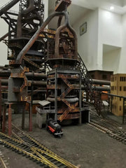 N Scale 1/160 Train Model Scene Steel Plant Finished Model Blast Furnace Model 07FC0E-D4 - KOEEK