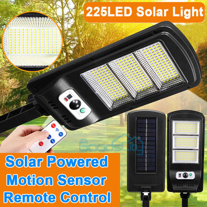 new Commercial Solar Street FloodLight LED Light Outdoor Area Dusk To Dawn Wall Lamp