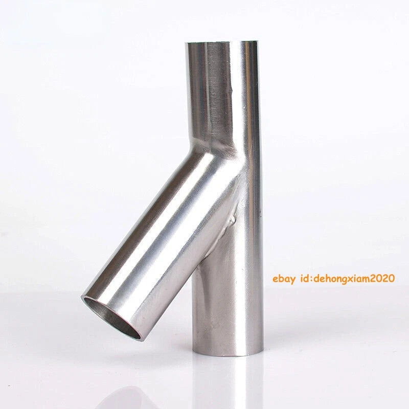 304 Stainless Steel Tee Y Shape Pipe Y-Piece Exhaust Tube Polished 19mm-51mm 07FC0E-D4 - KOEEK