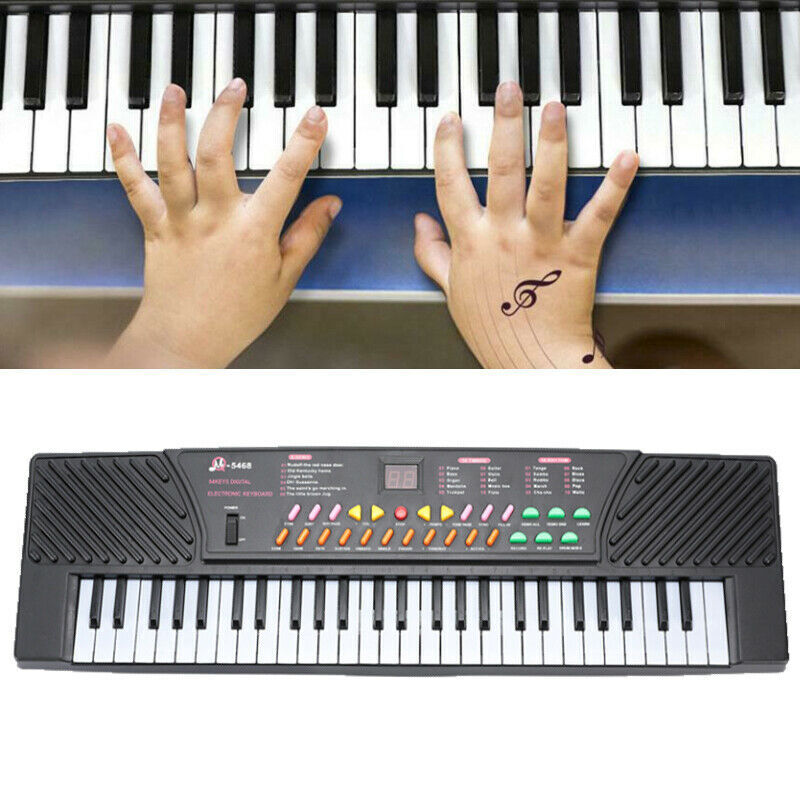 nytt Digital Piano Keyboard 61 Key - Bærbart elektronisk piano med mikrofon og stativ