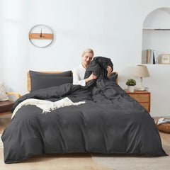 Duvet Cover Twin Size, 2 Pieces Bedding Duvet Cover Sets, Ultra Soft Breathable 07FC0E-D4 - KOEEK