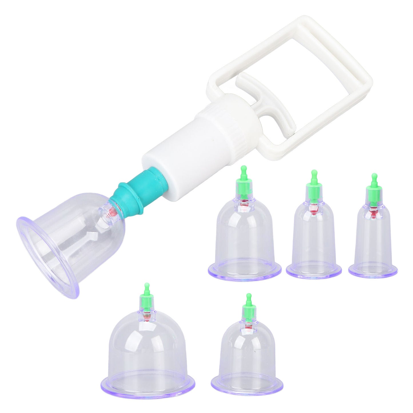 new 6pcs Chinese Cupping Cup Set Acupuncture Suction Massage Cupping Cans Kit HGF koeek - KOEEK