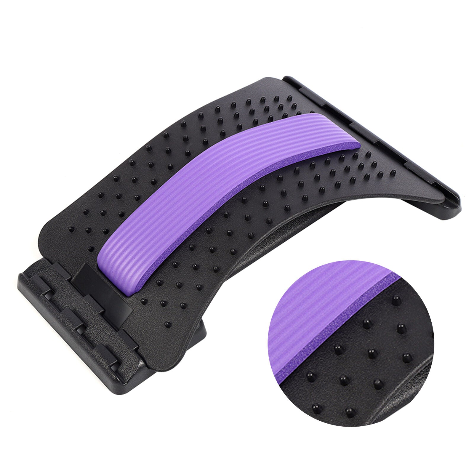 new Lumbar Massage Traction Pad Corrector Stretcher (Acupuncture Black+Purple) HGF koeek - KOEEK