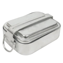 3-Piece Military Outdoor Camping Mess Kit Portable Aluminum Mess Tin Cookware 07FC0E-D4 - KOEEK
