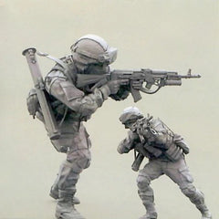 1/35 Resin Figure Model Kit Modern Infantry In Action Unassembled Unpainted 07FC0E-D4 - KOEEK