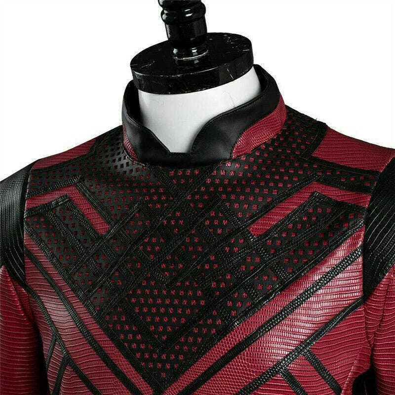 Shang-Chi and the Legend of the Ten Rings PU Leather Cosplay Costume Jacket Coat 07FC0E-D4 - KOEEK