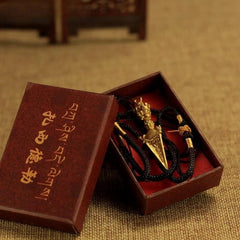 6cm   Copper Vajra Dorje Phurba Pendant Kīla Phurpa Amulet Unisex Gift 07FC0E-D4 - KOEEK
