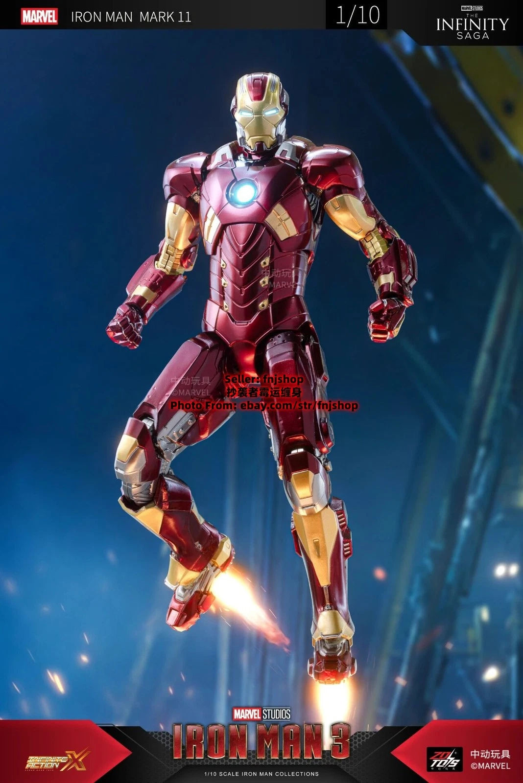 ZD TOYS INFINITY SAGA MK11 Mark11 Iron Man 3 Series 1/10 Action Figure IN STOCK ZD_TOYS - KOEEK