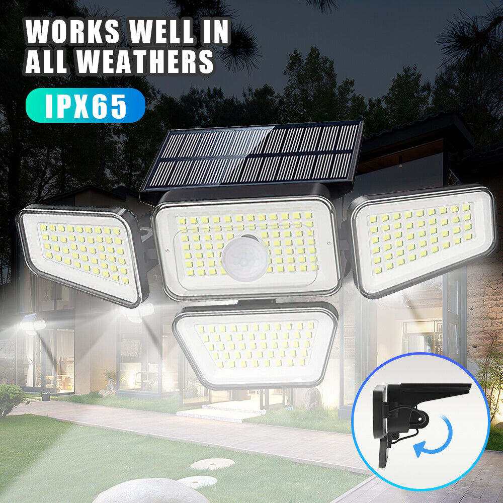 ny 270 LED Luz Lamparas Luces Solares Eksteriør Para Patio Con Sensor De Movimiento