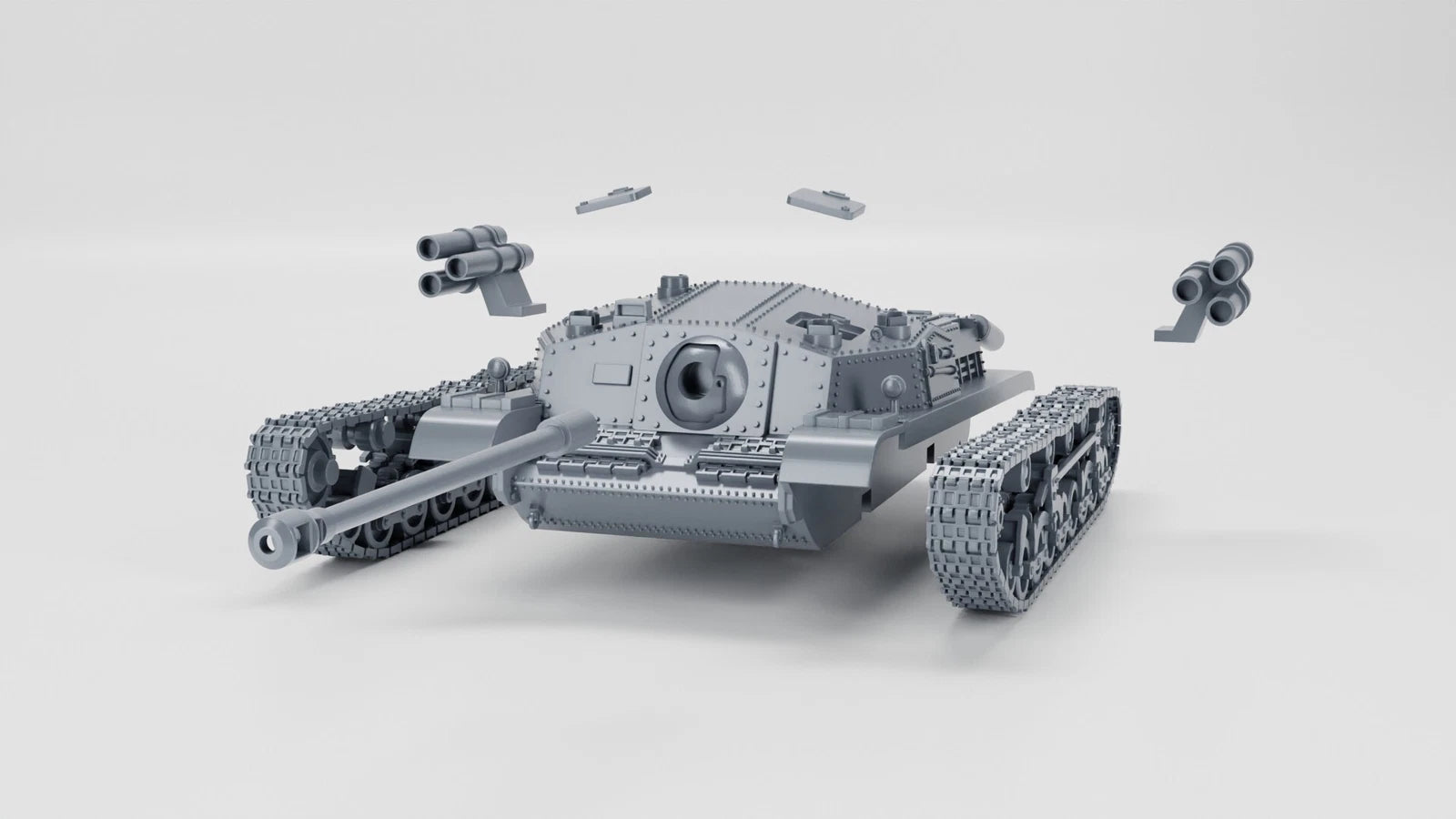 3D Printing 1/72 Hungarian 43M Zrinyi Sorozatveto Tank Unpainted Model Kit 07FC0E-D4 - KOEEK