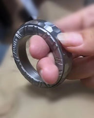 1PC Novel Irregular Fidget Ring EDC Stainless Steel Fidget Toy Stress Relief Toy 07FC0E-D4 - KOEEK