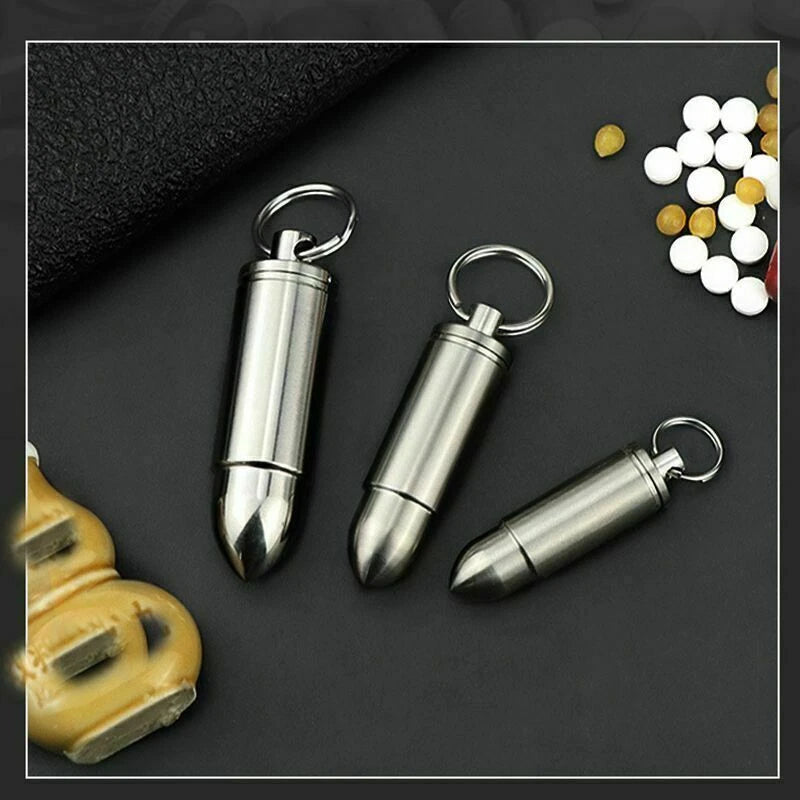 EDC Titanium Waterproof Sealed Box Portable Medicine Bottle Key Pendant Tank 07FC0E-D4 - KOEEK