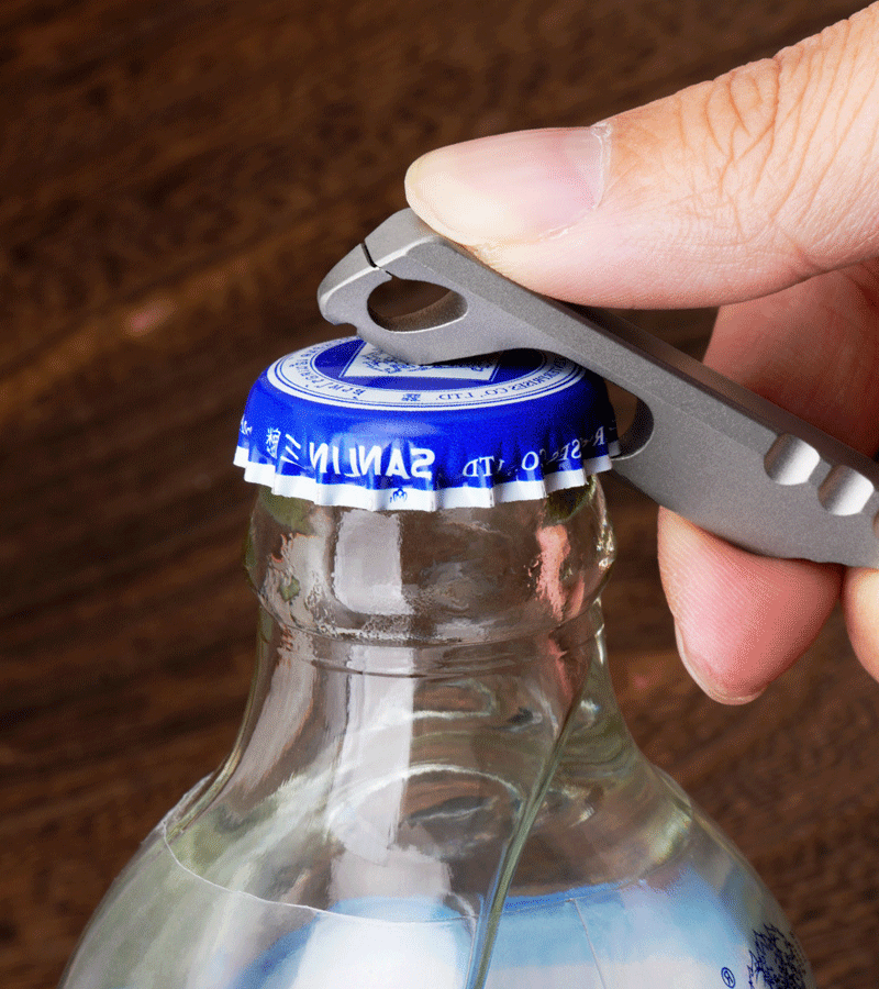 Mini Titanium Keychain Pry Bar Crowbar Opener Portable Outdoor multi EDC Tools 07FC0E-D4 - KOEEK