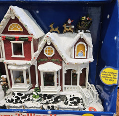 *RARE* Christmas Lighted & Musical "Twas The Night Before Christmas" House! 07FC0E-D4 - KOEEK