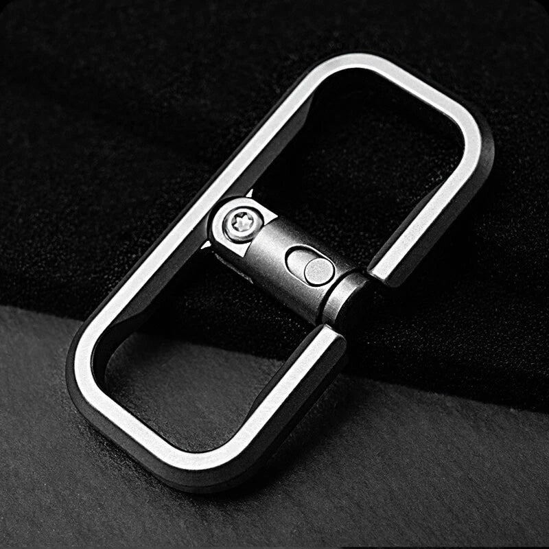 EDC Titanium Alloy Press Lock Creative Keychain Portable Hang Buckle for Gift 07FC0E-D4 - KOEEK