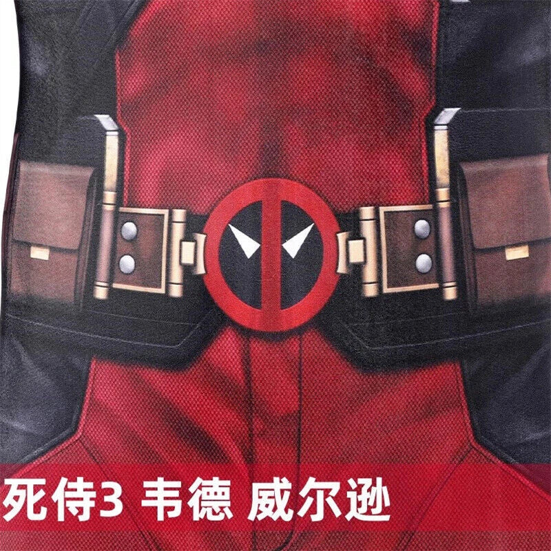 Marvel Deadpool 3 Wade Winston Wilson Cosplay Costume Suit Jumpsuit Halloween 07FC0E-D4 - KOEEK