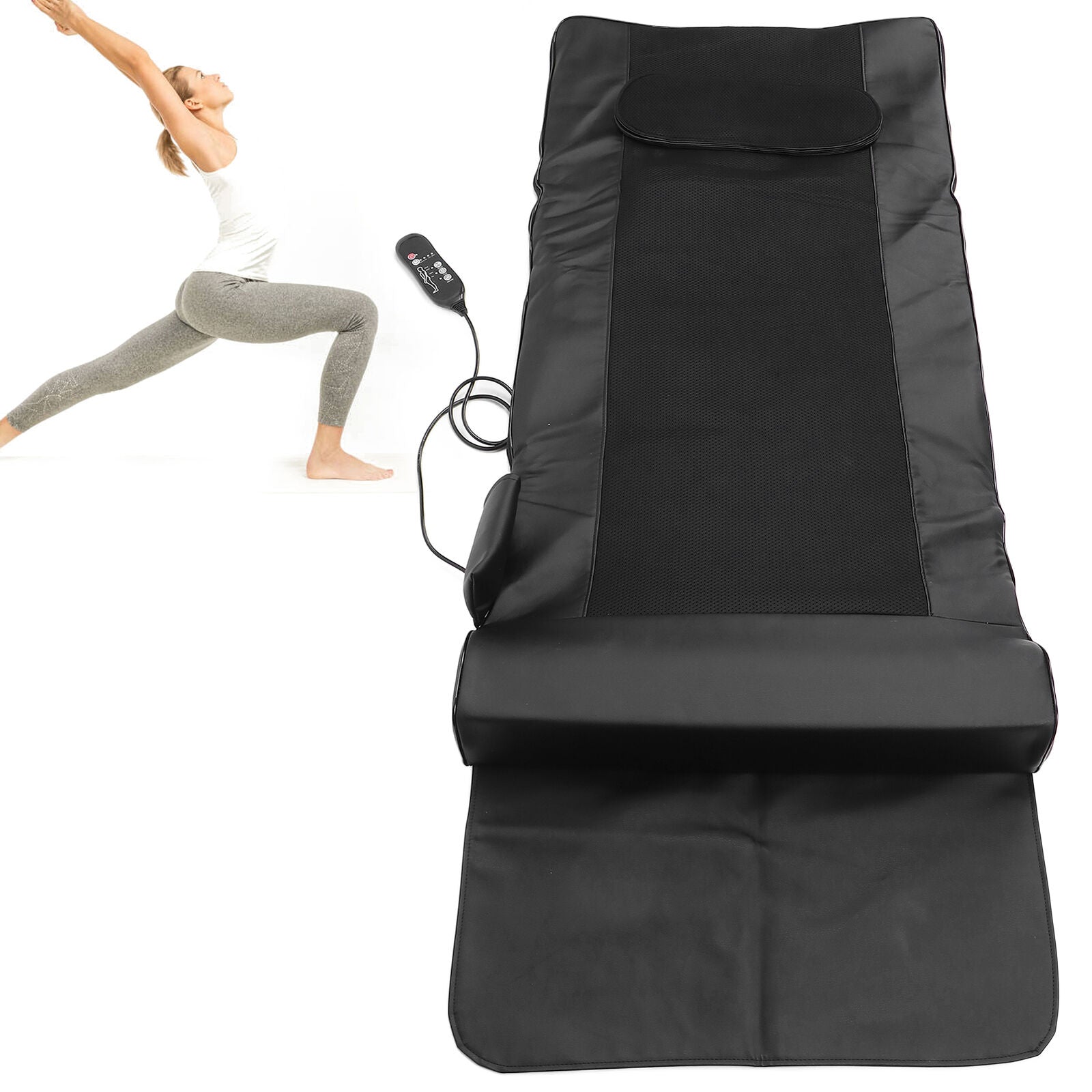 new Electric Massage Cushion Full Vibrating Massager Bed Cushion Pad (Prise EUV) HGF koeek - KOEEK