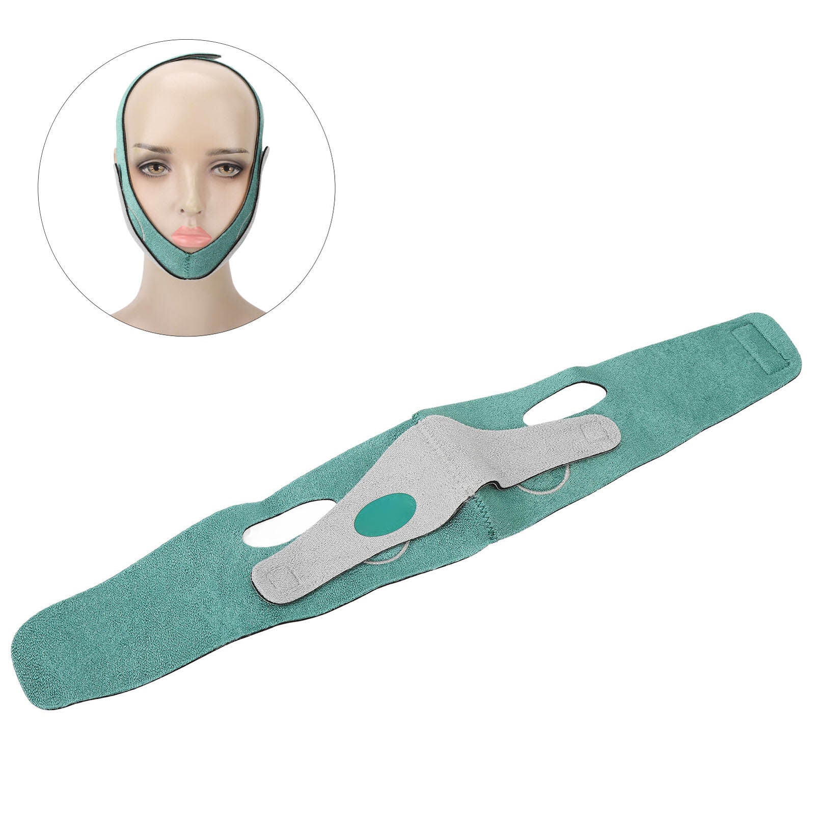 new Bandage V Line Strap Reduce Double Chin Wrinkles Lifting Belt(Green ) HGF koeek - KOEEK