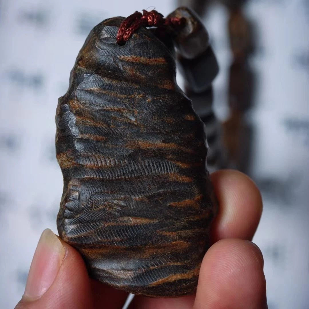 10mmVietnam Nha Trang Agarwood Bead Necklace Prayer Beads Sweater Chain Car Hang 07FC0E-D4 - KOEEK