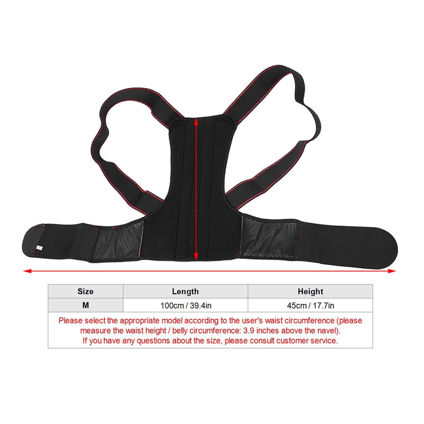 new Posture Corrector Brace Hunchback Correction Belt Back Spine (M Rouge) HGF koeek - KOEEK