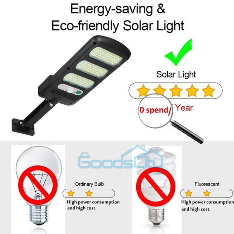 ny 1200000lm LED Solar Flood Light Security Bevægelsessensor Udendørs Yard Street Wall