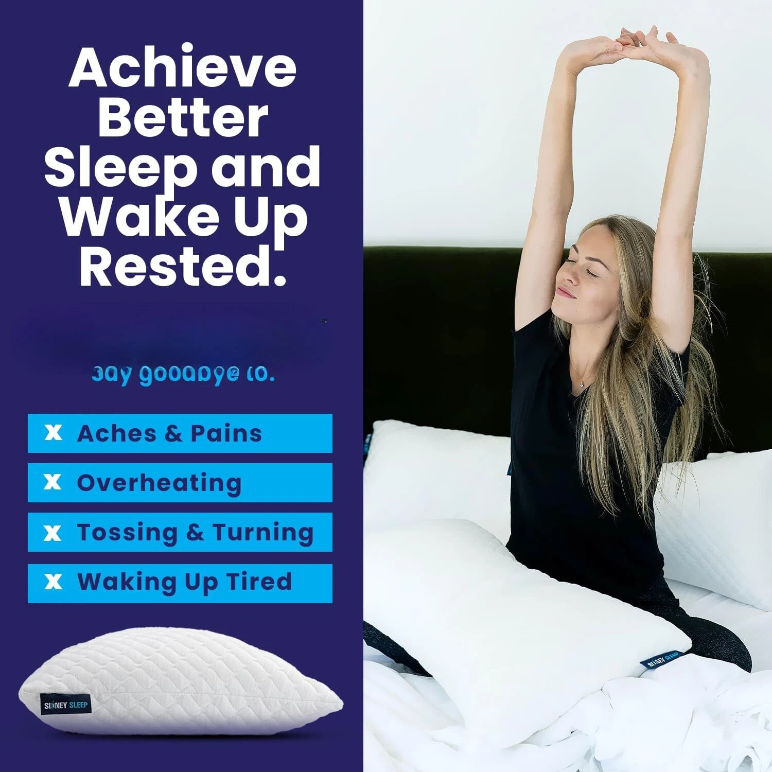 Sleep pillow (for side and back sleepers) - relieves neck and shoulder pain 07FC0E-D4 - KOEEK