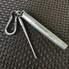 Outdoor TC4 Titanium Alloy Multi Tools Carabiner Waterproof Box Tweezers Set EDC 07FC0E-D4 - KOEEK