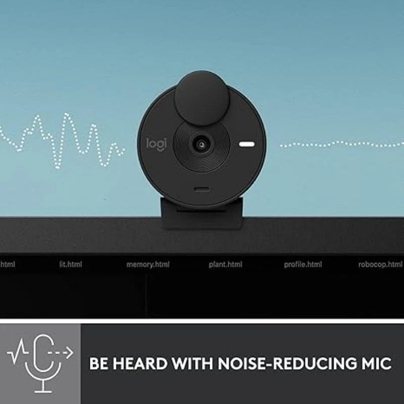 301 Full HD Webcam with Privacy Shutter, Noise Reduction Microphone，USB-C 07FC0E-D4 - KOEEK