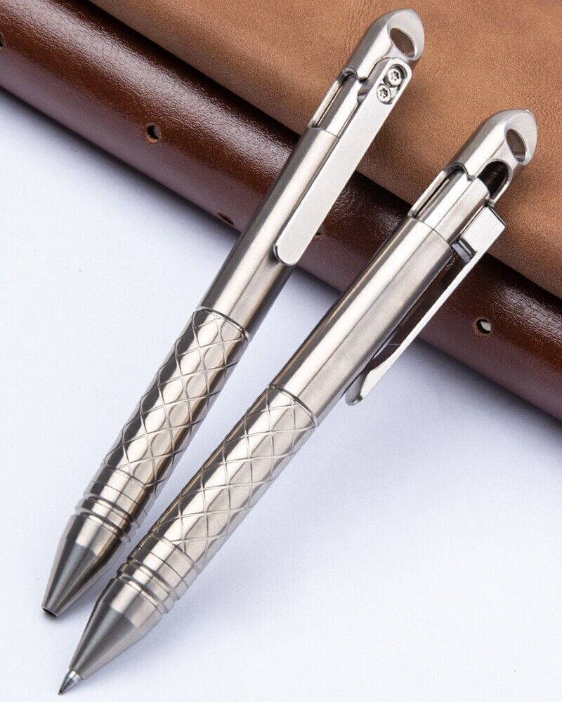 Titanium Alloy Ballpoint Pen Business Office Writing Signature Bolt Pen EDC Tool 07FC0E-D4 - KOEEK