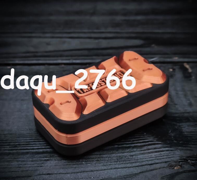 Hot Novelty Exquisite 8 Segments 3D EDC Fidget Toy Plastic Push Haptic Slider 07FC0E-D4 - KOEEK