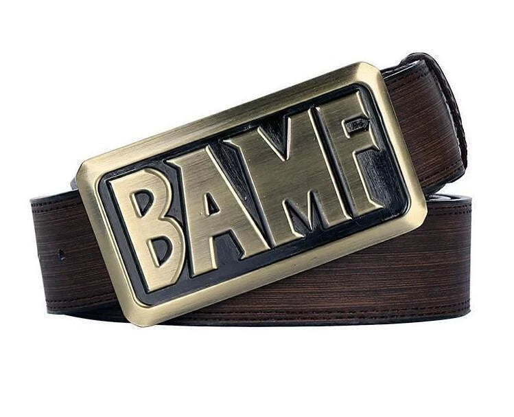 Game OW Overwatch Jesse·Mccree Brown Waistband Belt BAMF Cosplay Strap Buckle 07FC0E-D4 - KOEEK
