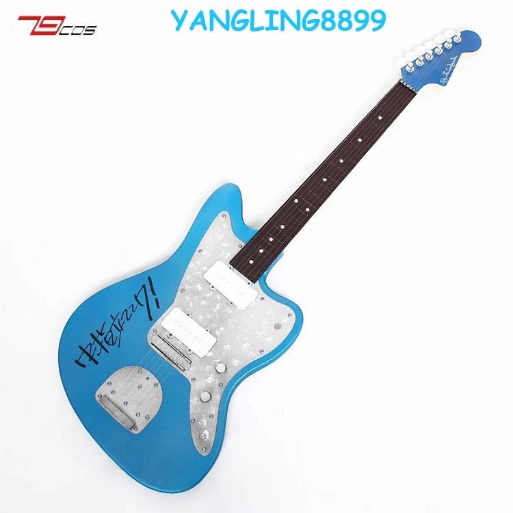 Girls Band Cry MOMOKA KAWARAGI Cosplay Guitar Blue Halloween Handheld Prop 100cm 07FC0E-D4 - KOEEK