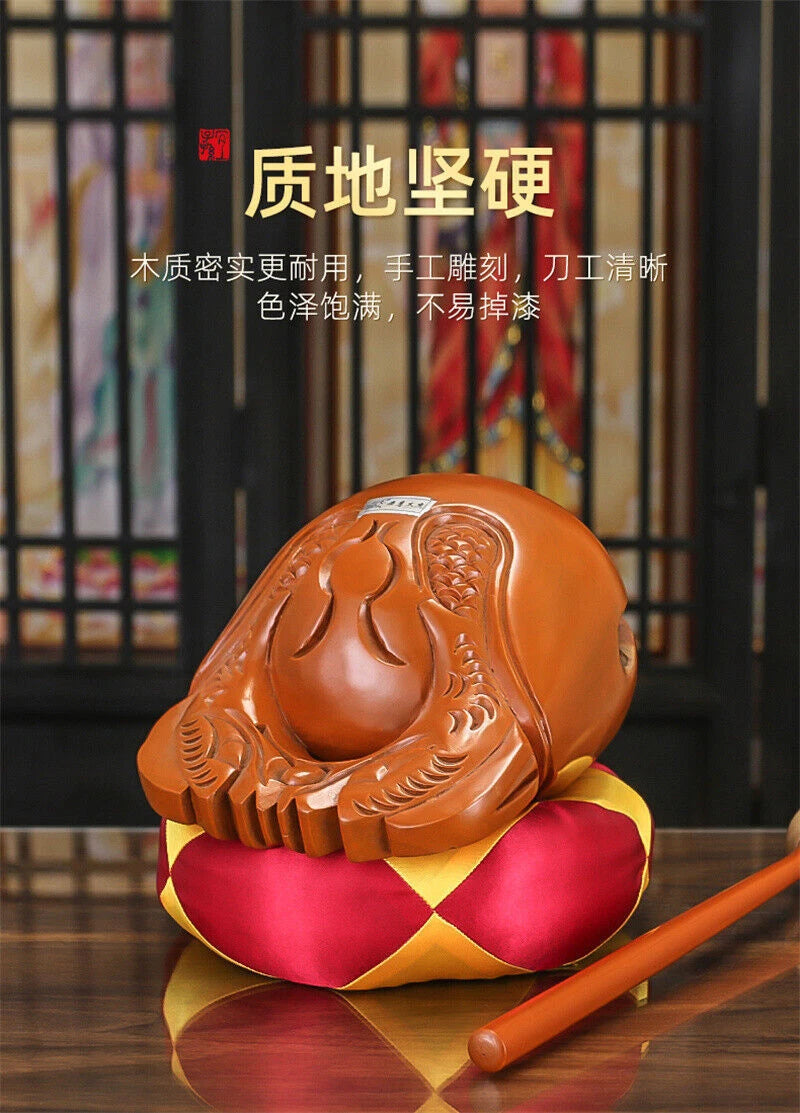 Stock Buddhist Annatto Wooden Fish Mokugyo Temple Block Zen Drum Buddhism Muyu 07FC0E-D4 - KOEEK