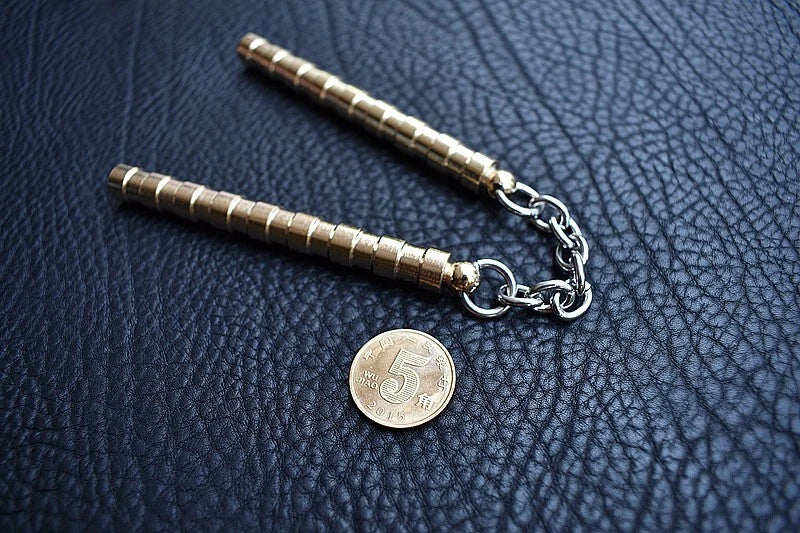 Brass Begleri Fidget Nunchakus Finger Piece Exercise Paracord Worry Bead Toys 07FC0E-D4 - KOEEK