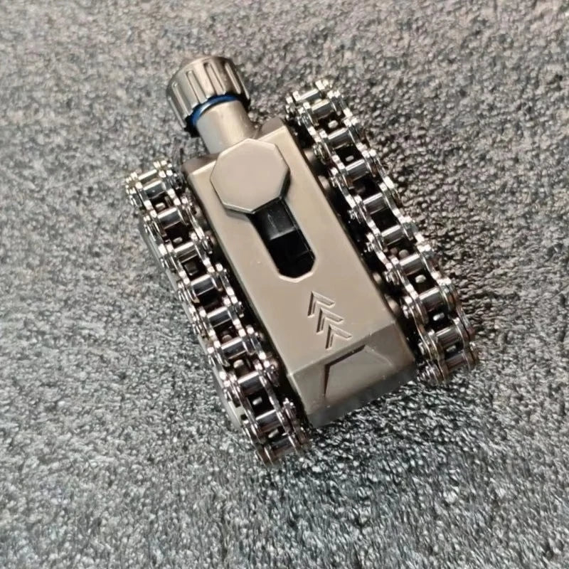 Creative Mechanical Tank Finger Gyroscope Chain Gear Outdoor Portable EDC Toy 07FC0E-D4 - KOEEK