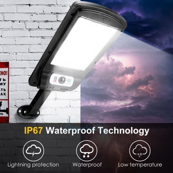 ny 1200000lm LED Solar Flood Light Security Bevægelsessensor Udendørs Yard Street Wall