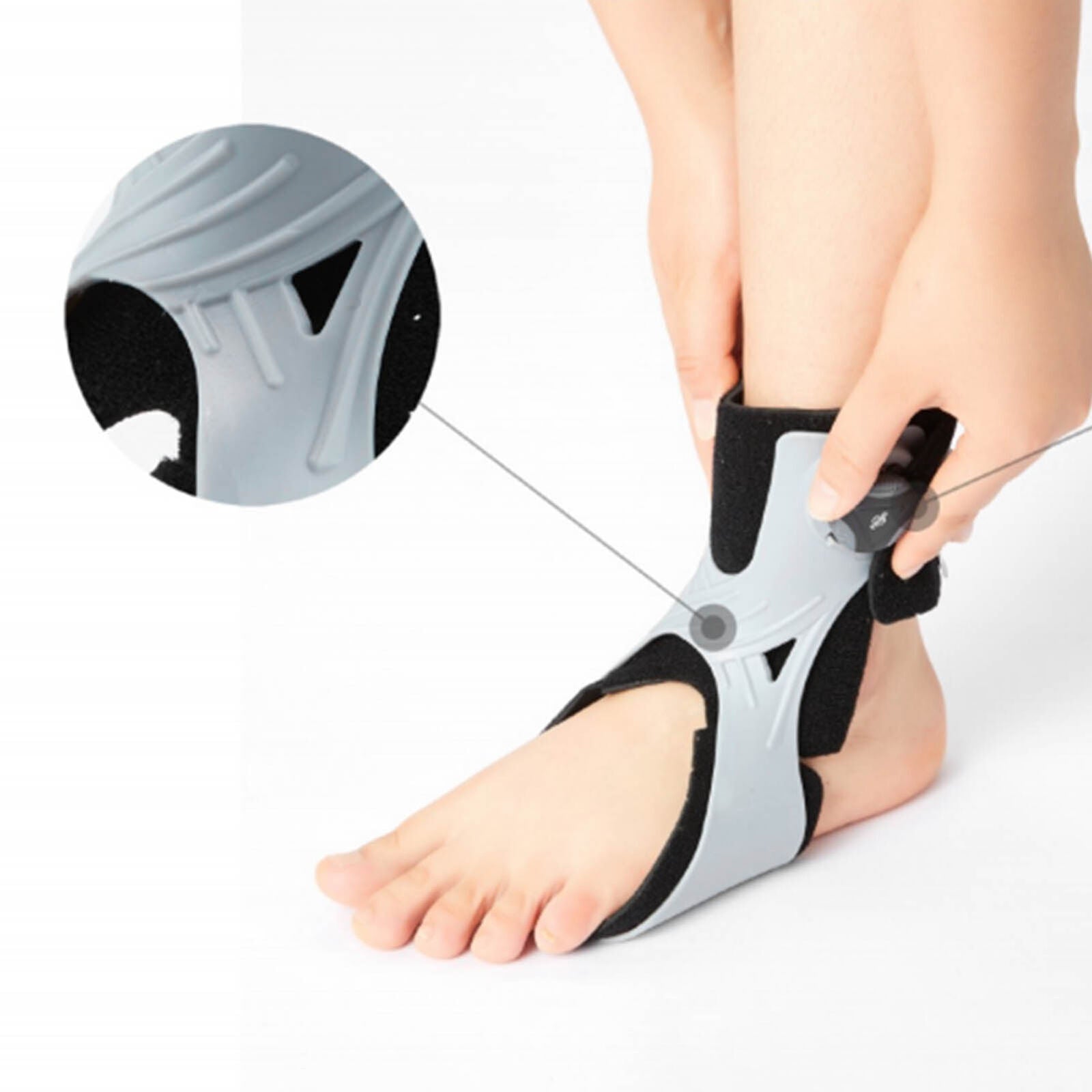 new Foot Drop Brace Adjustable Buckle Soft Posture Correct Ankle Foot Orth HGF koeek - KOEEK