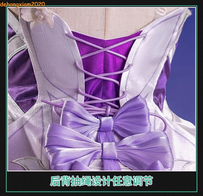 Honkai: Star Rail Castorice Women Costume Cosplay Dress Skirt Outfit Halloween 07FC0E-D4 - KOEEK