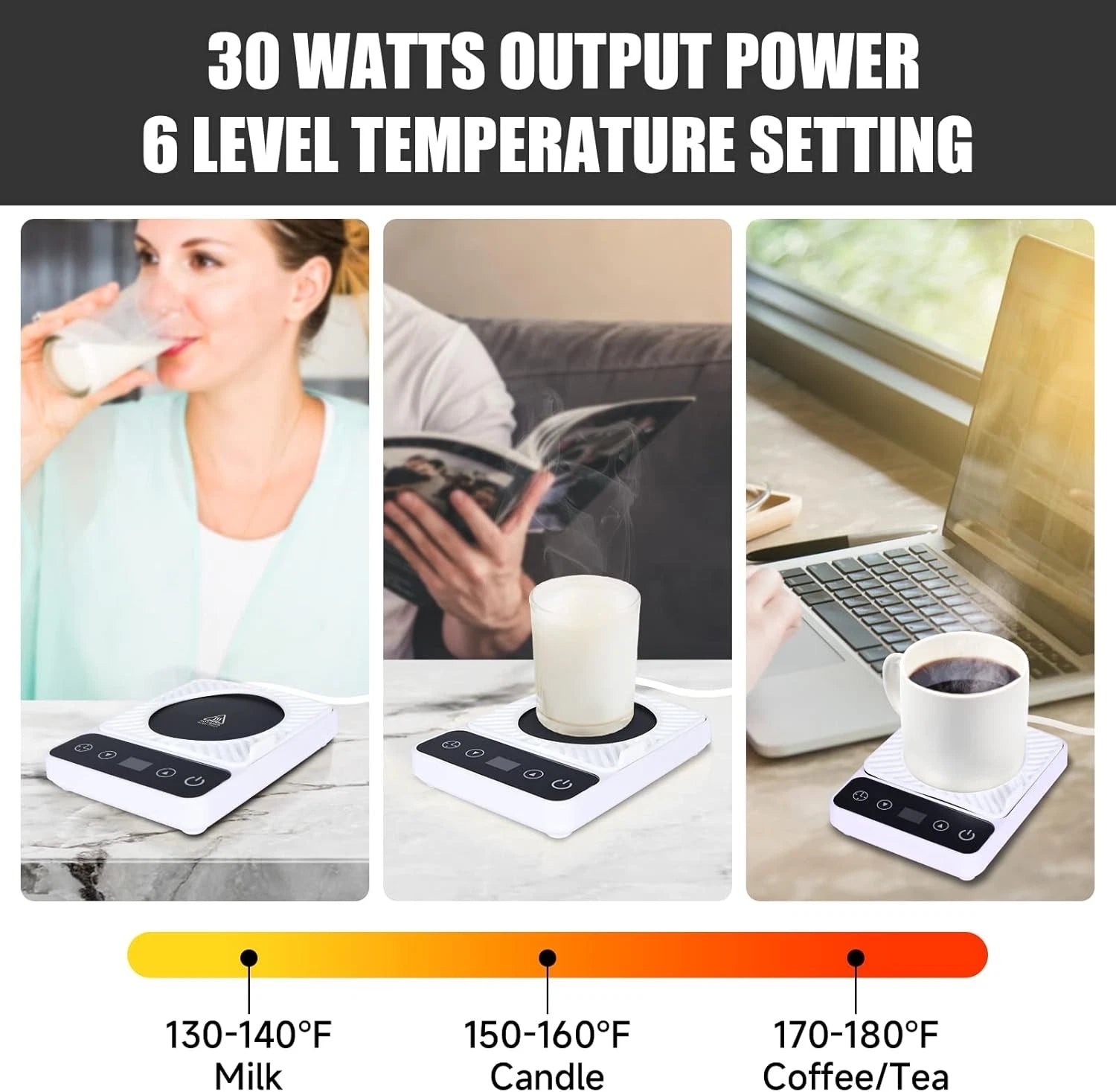 Mug Warmer - Electric Coffee Mug Warmer with Timer 07FC0E-D4 - KOEEK