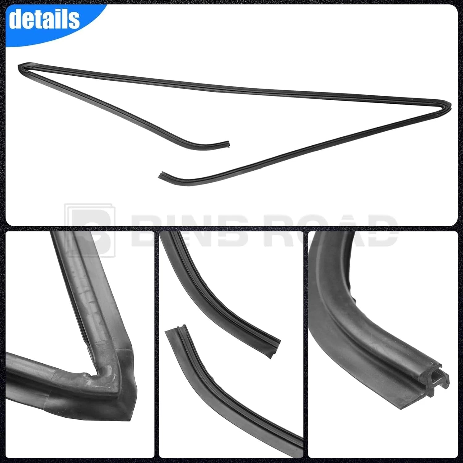 Rear Upper Lower Windshield Moulding Seal Set For BMW E60 545i 550i 525i 535i 07FC0E-D4 - KOEEK