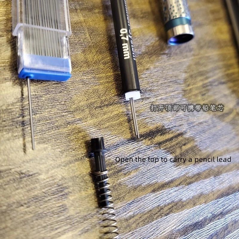 Titanium Alloy Pocket Mechanical Pencil Student Drawing Pens Office Stationery 07FC0E-D4 - KOEEK