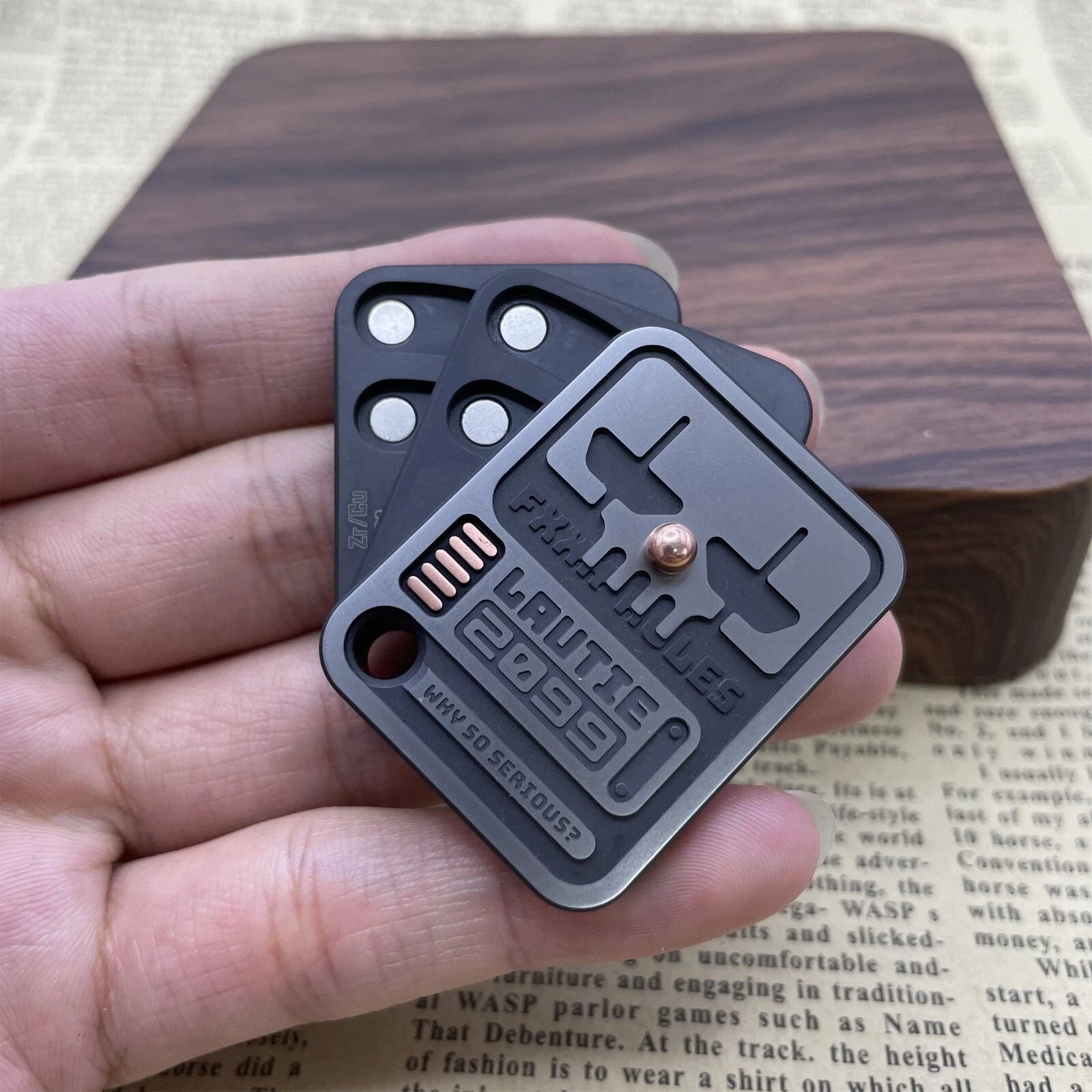 Poker Card LAUTIE 3.0 AAA AKQ Fidget Slider Zirconium EDC Stress Relief Toy Gift 07FC0E-D4 - KOEEK