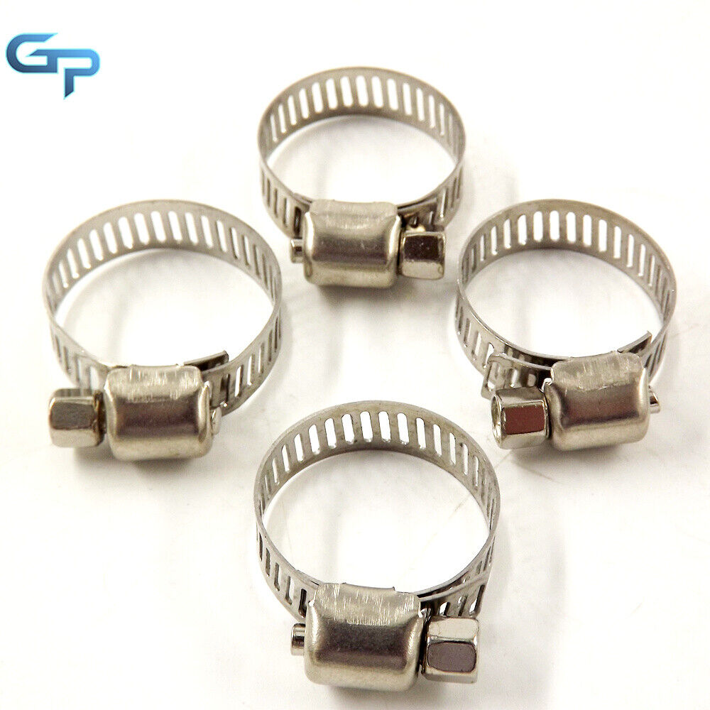 100 Pcs 1/2"-3/4" Adjustable High Quality Drive Hose Clamps Fuel Line Worm Clamp